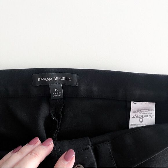 Banana Republic Ponte Legging Black Pants Women's 8 Stretch Zip Up - Picture 9 of 15